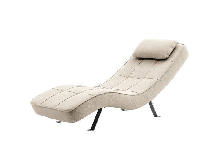 Relaxliege Long Island Beige/Beige Webstoff Becca 70 x 80 x 170cm