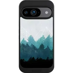 Nivocase Hülle für Google Pixel 9 Handyhülle NIVOcore Case Schwarz Abstrakt Baum Wald (Google Pixel 9), Smartphone Hülle, Schwarz