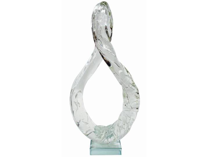 Ambia Home Skulptur, Transparent, Glas, Uni, 17x38x12 cm, Kunsthandwerk, zum Stellen, handgemacht, Dekoration, Dekofiguren & Skulpturen, Skulpturen