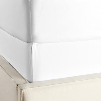 Tailored Boxspring Cover - Twill Super White, King - Ballard Designs