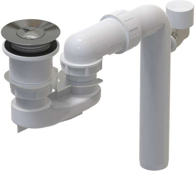V&B; Ventil Push-to-Open 14,5x27,5x11,4cm, sans fonction de trop-plein, blanc satiné ; Villeroy & Boch (U909520RW)