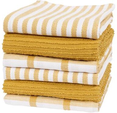 KAF Home Mixed Flat & Terry Kitchen Towels, Set of 6