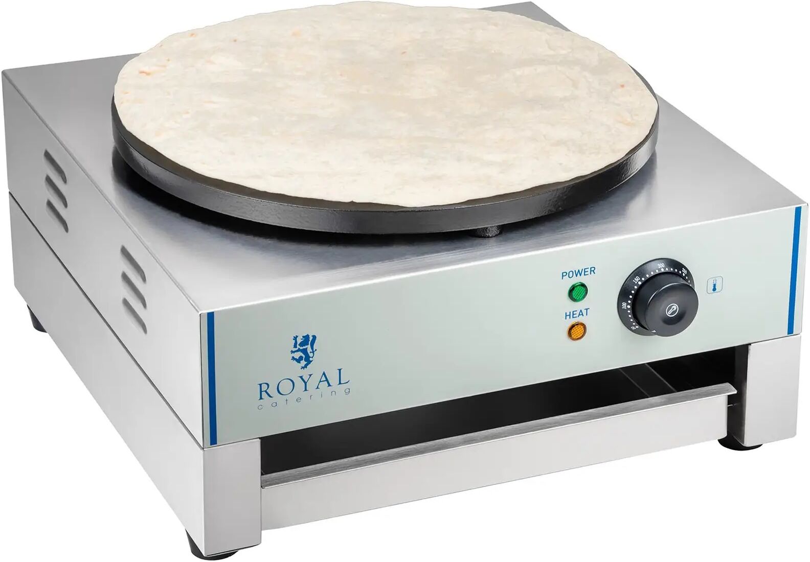 Royal Catering Crepes-Maker - 40 cm - herausziehbares Fach RCEC-3000-E