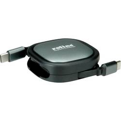 ROLINE USB 2.0 Aufrollbares Kabel, C-C ST/ST, schwarz, 1,2 m 11.02.8420