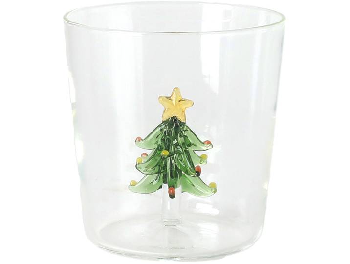 Trinkglas Xmas Transparent Glas H 9 cm 350 ml - Trinkglas