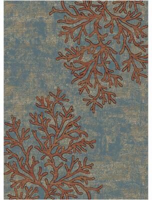 Mayberry Rug American Destination Coral Springs Blue Coastal Rug