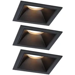Paulmann 93125 LED Einbauleuchte 3-Step-Dim Cole Coin Basisset IP44 eckig 88x88mm 3x6W 3x470lm 230V