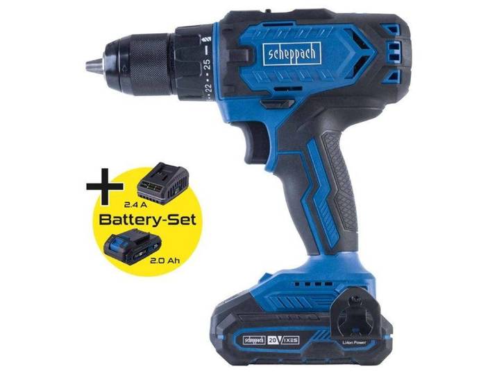 Perceuse-visseuse sans fil C-DD45-X - 45 Nm\, mandrin 13 mm - SCHEPPACH 20V IXES - Batterie 2 Ah + chargeur 2\,4 A
