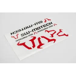 SW-Motech Sticker-Set SW-MOTECH - 310x260 mm. Bulle: rot, SW-Motech: schwarz.