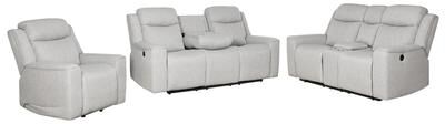 Klair Living "Contemporary 3-Piece Upholstered Living Room Set with Recliner Chair, Console Sofa and Loveseat - 39.00""D x 79.00 ""W x 41.00""H"