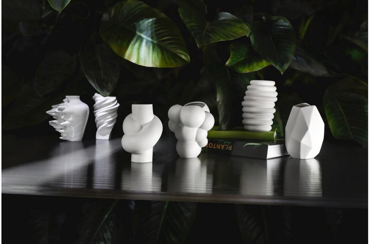 Tischvase ROSENTHAL "Surface 14 cm", weiß matt, H:14cm, Keramik, Vasen, Tischvase weiß matt B/H/T: 14cm
