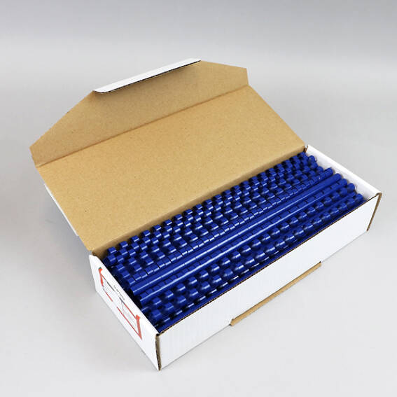 SPRINTIS 100 Spirales plastiques pour reliure A4, rond 10 mm   bleu, PVC