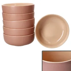 6er Set Jasper Puder Müslischale aus Steingut - 414530