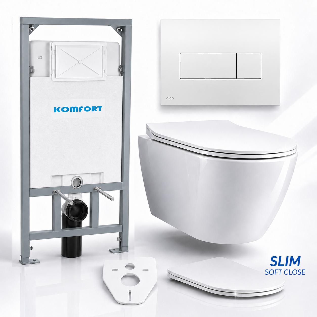 Alcadrain Vorwandelement WC-Schüssel Betätigungsplatte M371 Chrom | BADLAND ROLO