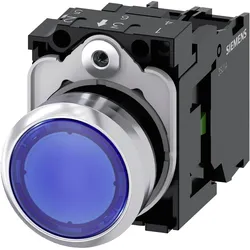 Siemens Ill pushbutton 22mm blue 1NO, Schalter + Taster, Blau
