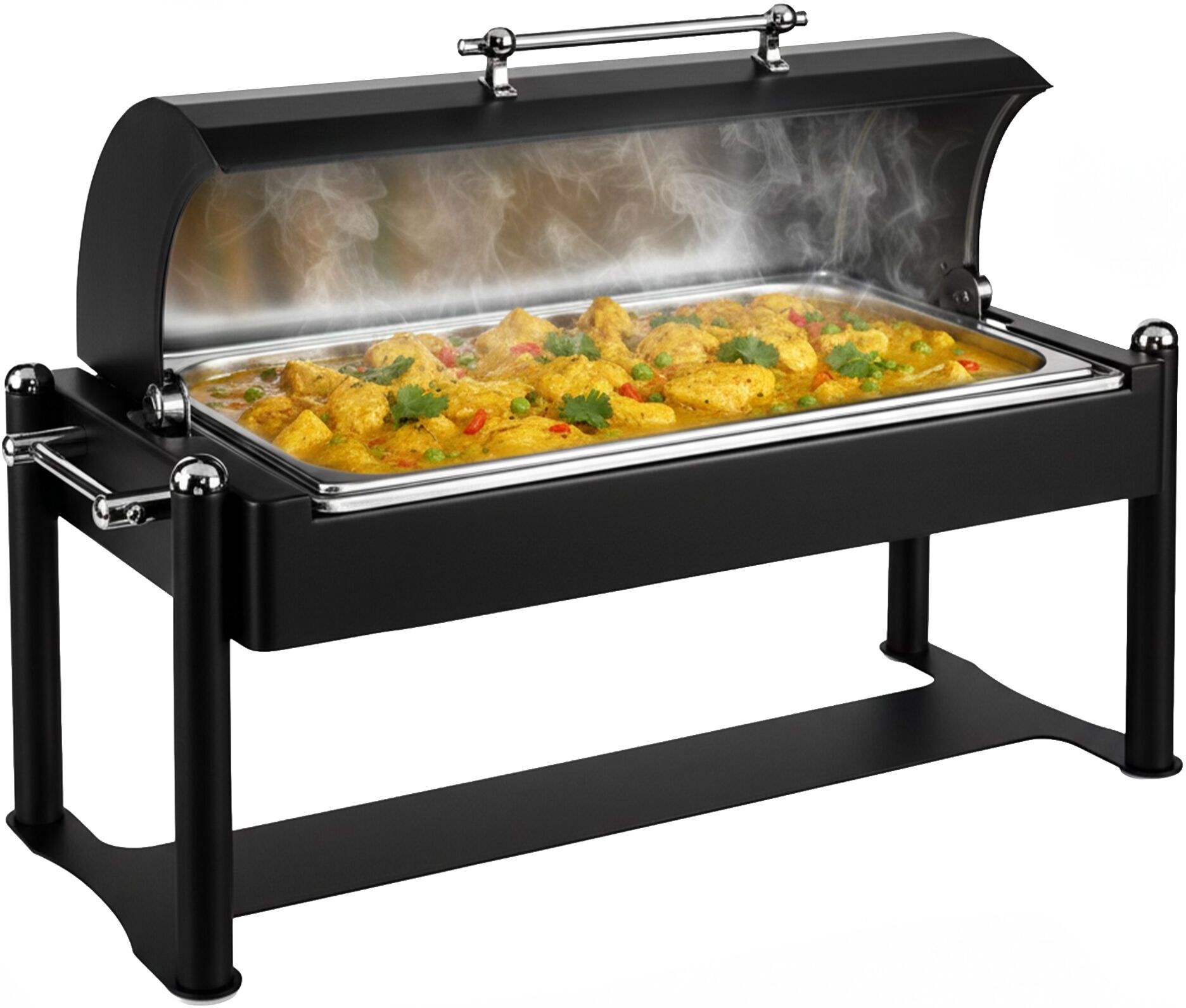GGM Gastro Chafing dish - GN 1/1 - deksel - zwart gecoat zwart