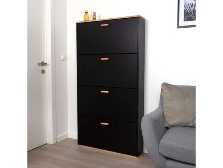 Milton & Oldbrook Armoire à Chaussures Maribor Noir