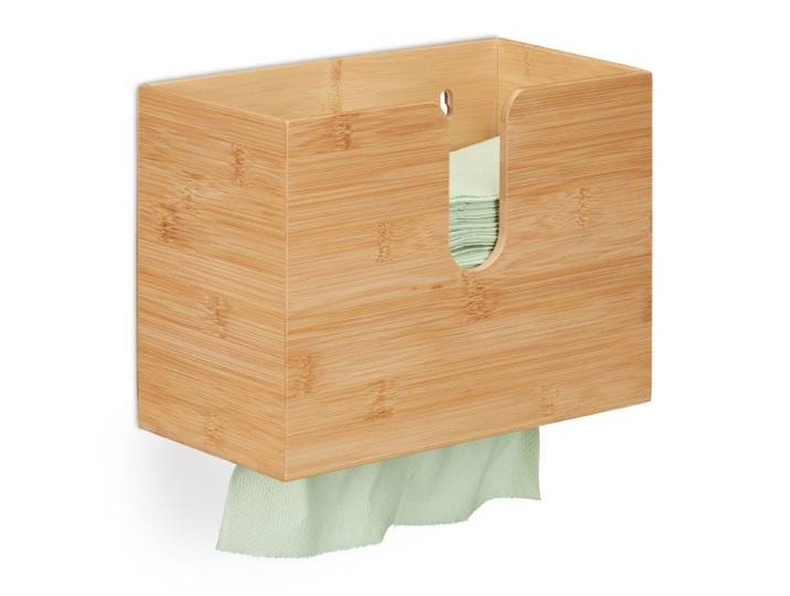 Relaxdays Handdoekdispenser bamboe