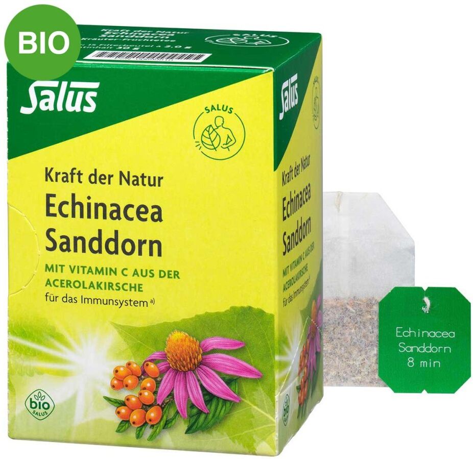 Echinacea Sanddorn Tee Kraft der Natur Salus Fi.b.