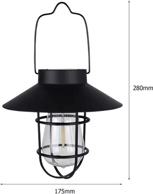 Inspire Curations Retro Solar Tungsten Lantern Waterproof Vintage Metal Hanging Light solar Lantern