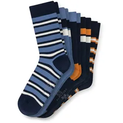 SCHIESSER Jungen Socken, 5er Pack - "Legwear Teens", Muster, Baumwolmischung Blau / 31-34