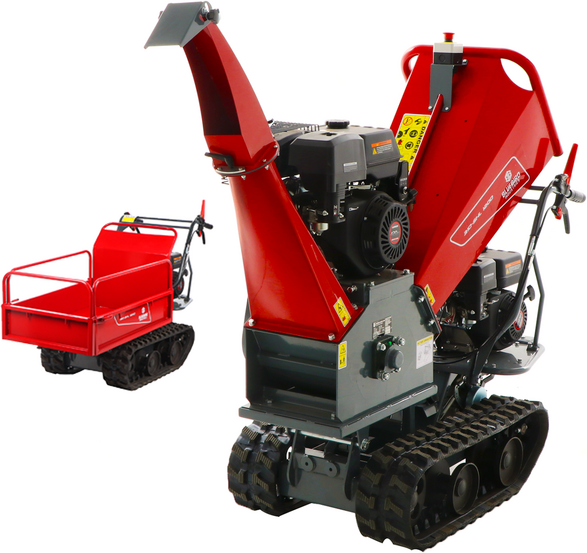 Blue Bird 310-SHL 1200 - Häcksler mit Raupenantrieb und Motorschubkarre  -  Loncin G420F Motor