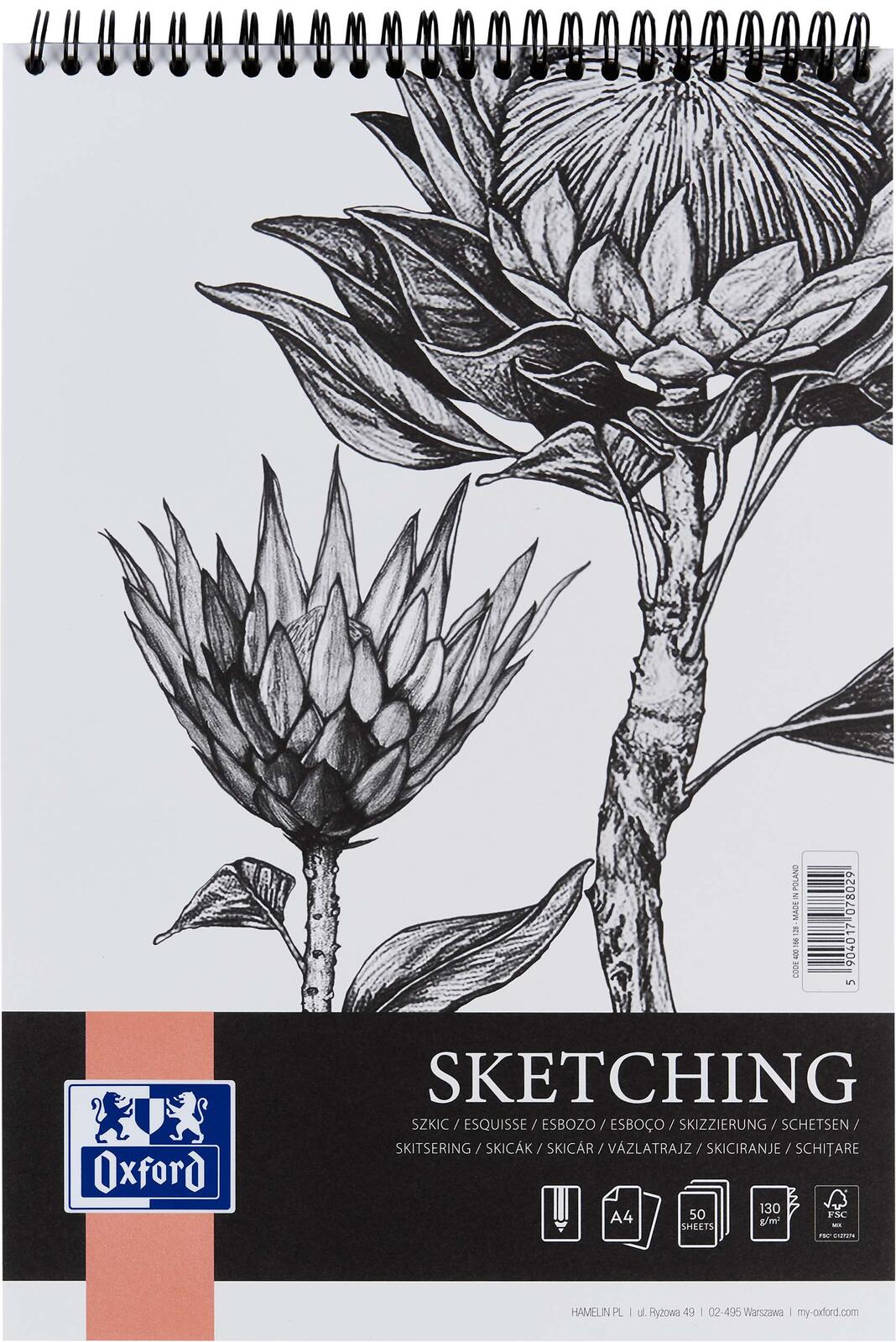 OXFORD Skizzenblock Sketching, DIN A4 400166128