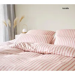Elegante Interlock-Jersey Bettwäsche Naturally - 135x200 cm + 40x80 cm	koralle