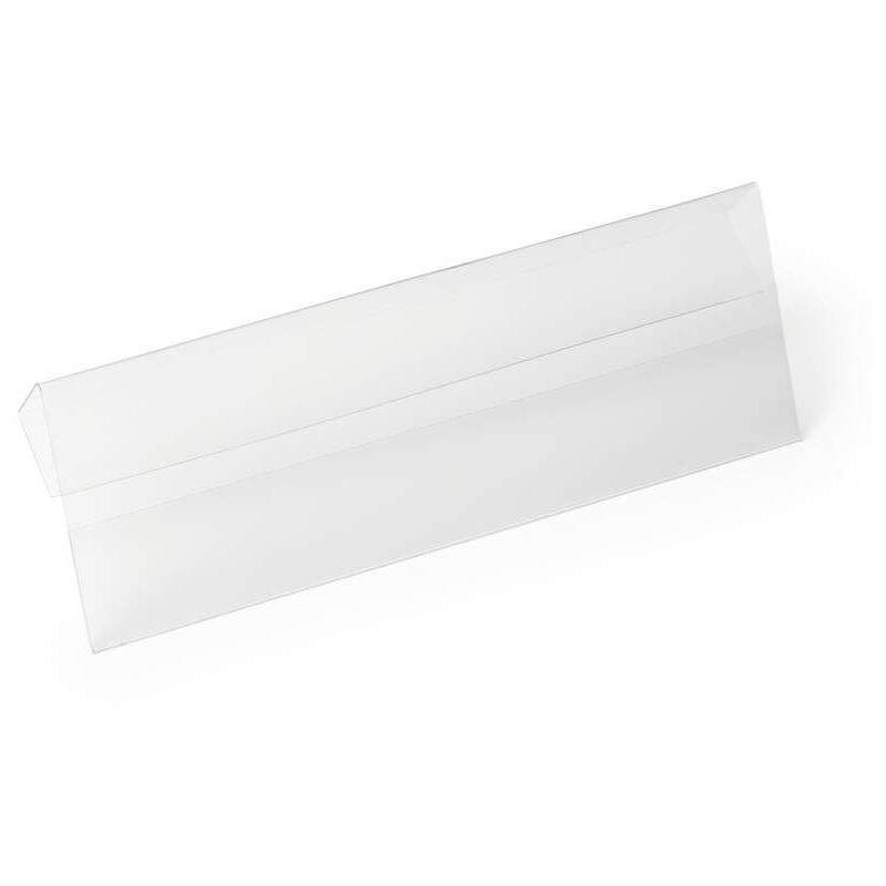 DURABLE 10 Kennzeichnungstaschen HARD COVER transparent 1/2 DIN A5 quer