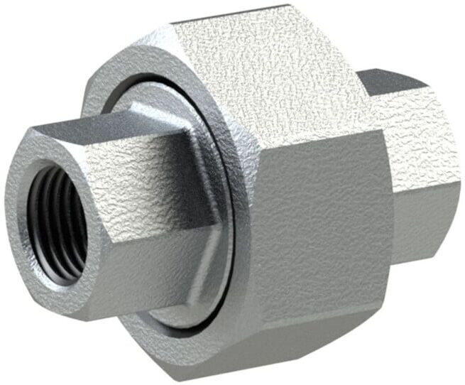 Riegler Raccord 340, FF/FF, Rp/Rp 3/4, fonte malléable noire galvanisée (TFV 340-34)