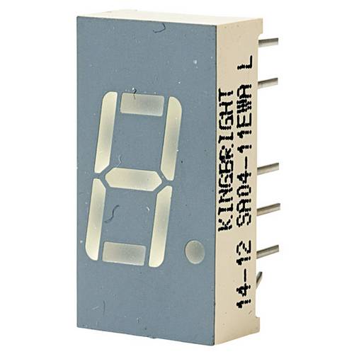 Kingbright 7-Segment-Anzeige Rot 2V SA04-11EWA