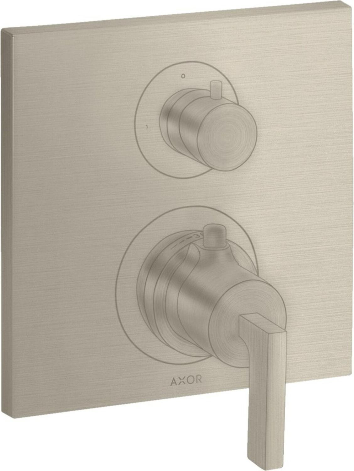 hansgrohe Fertigmontageset Axor Citterio UP-THM, m Absperrventil, Hebel, brush. ni.