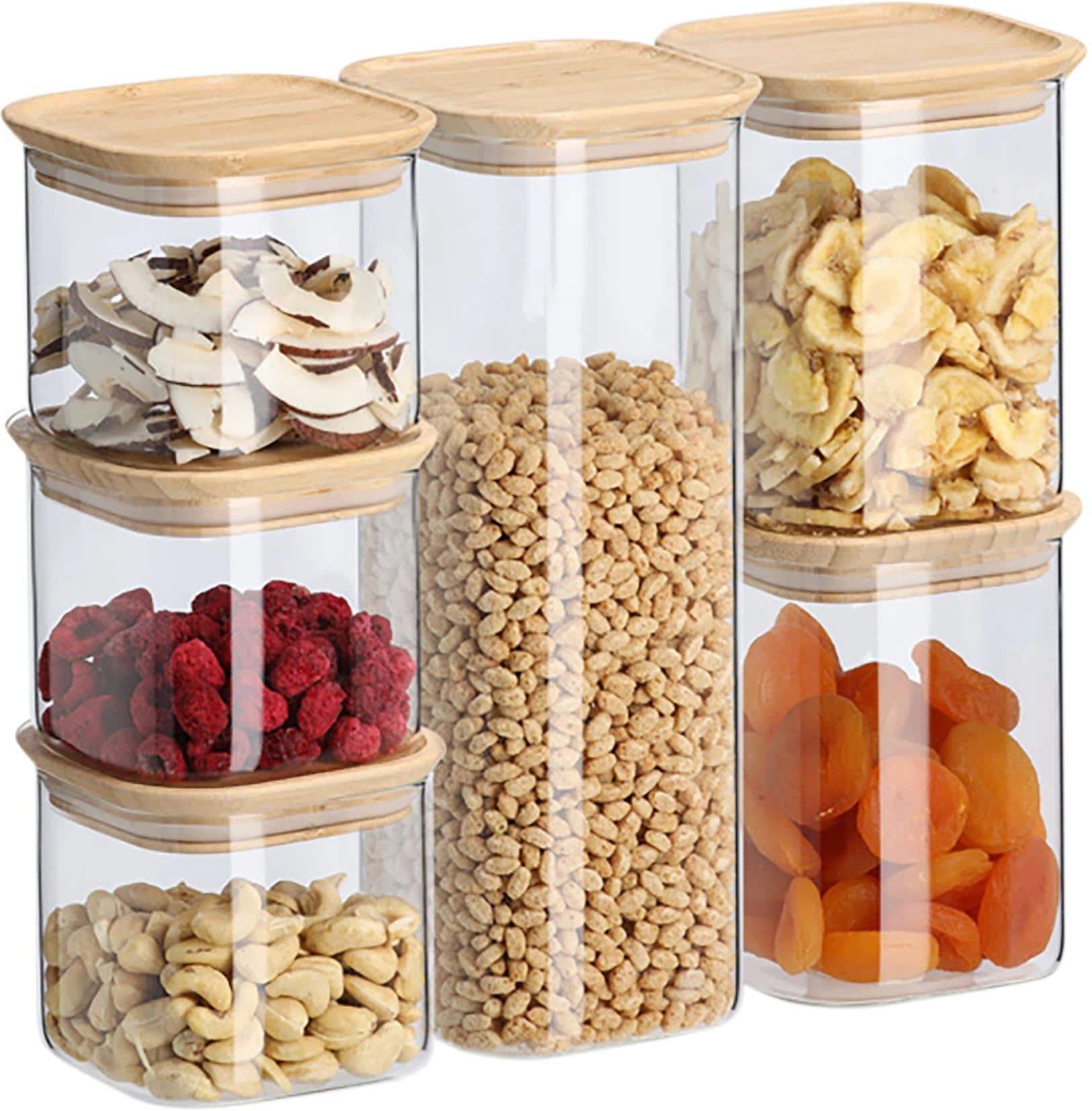 Vorratsdose ZELLER PRESENT, transparent (beige), Lebensmittelaufbewahrungsbehälter, Vorratsdose beige Einheitsgröße