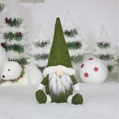 Inspired Deals Cozy Christmas Gnome Decoration Faceless Plush Window Ornament green