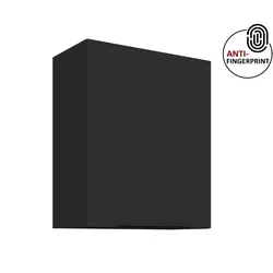 Küchen Hängeschrank 60 Küche ARIA Schwarz matt Küchenzeile Anti Fingerprint