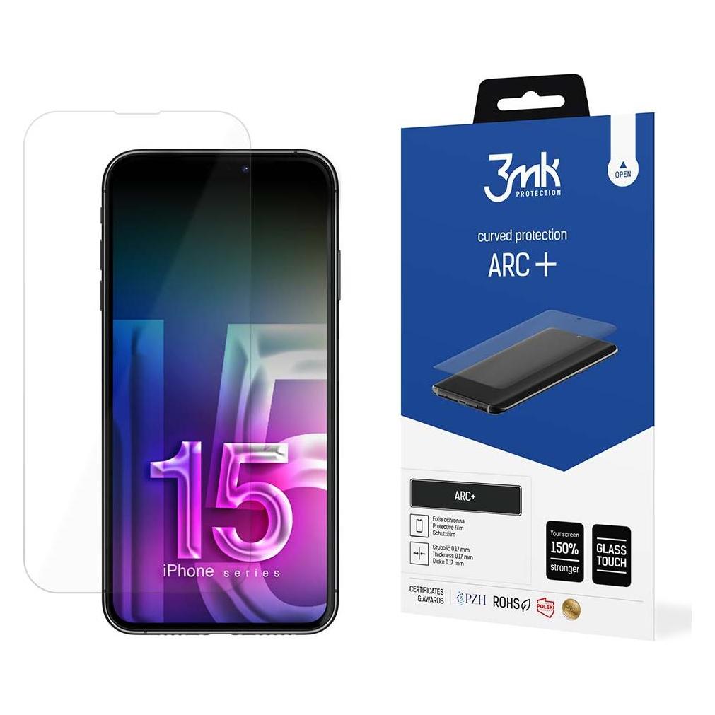 3MK Schutzfolie ARC+ für iPhone 15 Plus 6,7" (1 Stk., Apple iPhone 15 Plus) (3mk ARC+(1221)-0)