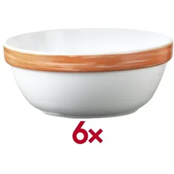 Arcoroc Schale Brush Stapelschale 90 cl - 6 Stück 6 Stück orange, 17x8x17 cm