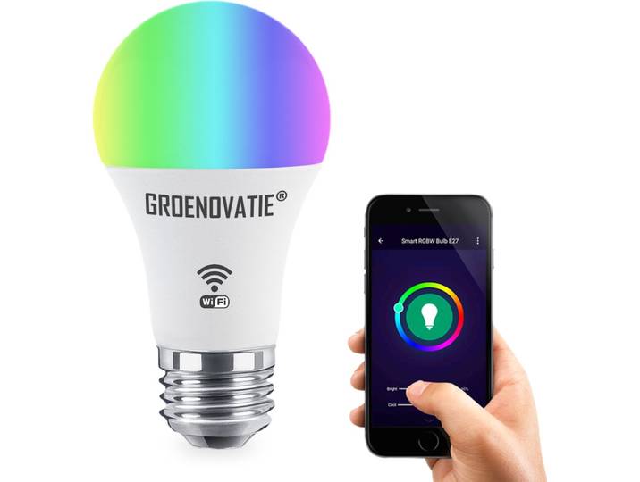Groenovatie Wifi Smart LED Lamp - E27 Fitting - 9W - TUYA - RGBW