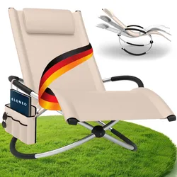 Relax-Schaukelliege inkl. Seitentasche Creme Ohne Auflage