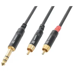 2x PD Connex 2in1 (1.50 m, 6.3mm Klinkenkabel, Cinch Kabel), Audiokabel