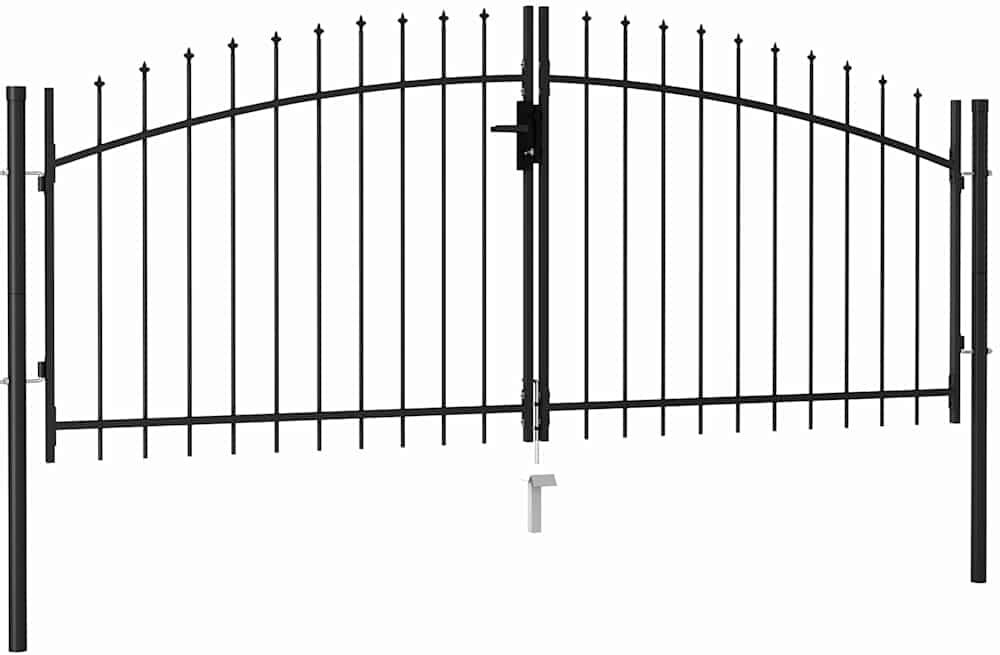 vidaXL Portail de clôture Woerden double porte, pointe 299,5x174,5 cm