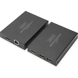 Digitus HDMI KVM IP Extender Set, KVM Switch, Schwarz
