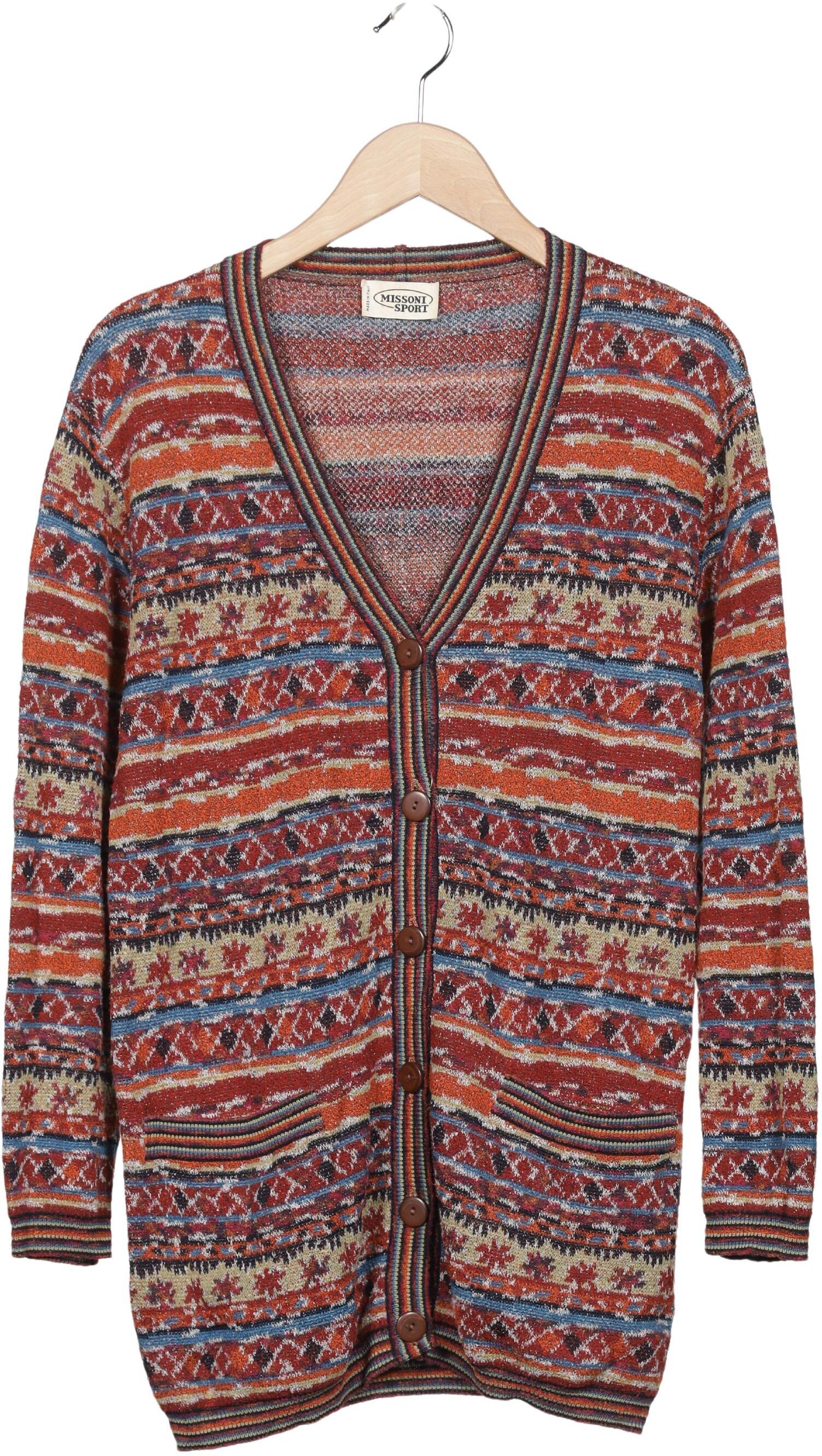 Missoni Damen Strickjacke, Mehrfarbig, Gr. EU 36 (IT 42), Synthetik / Wolle - Second Hand