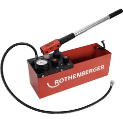Rothenberger, Wasserpumpe, Druckprüfbecher mit digitaler Prüftechnik und DURAMANT-Beschichtung.