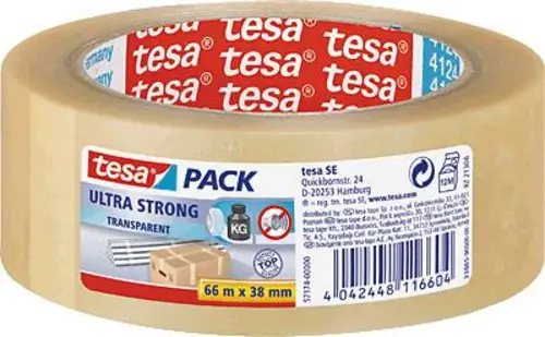 TESA ULTRA STRONG 57174-00000-02 Packband tesapack Transparent (L x B) 66m x 38mm 1St.