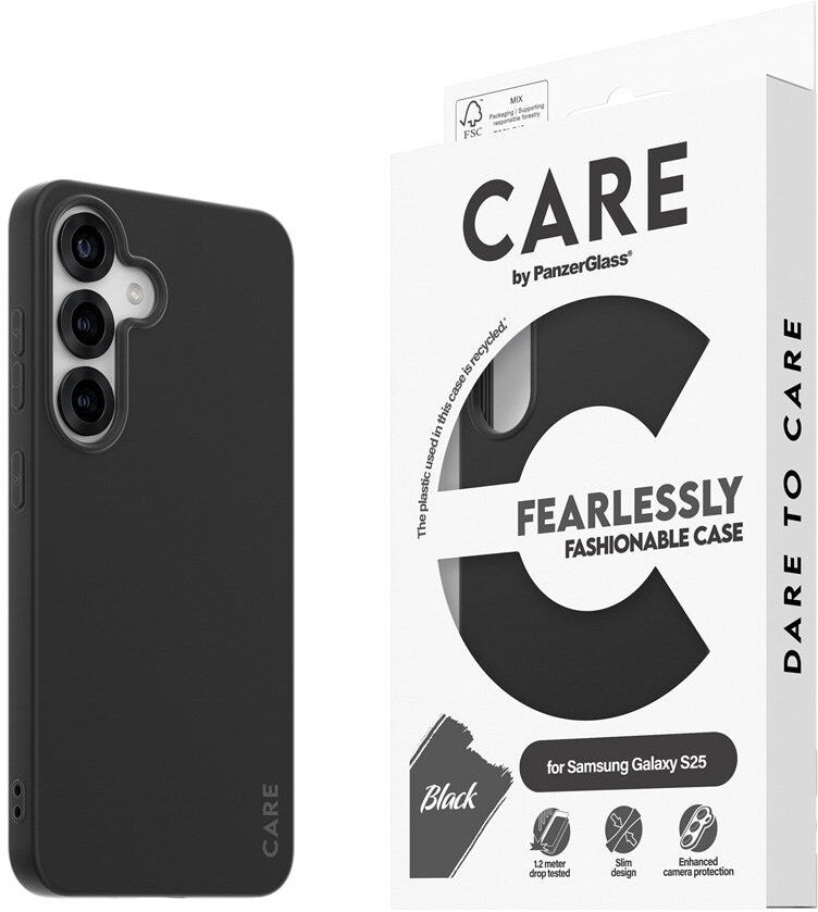 CARE by PanzerGlass Samsung Galaxy S25 FASHION Fearlessly Fashionable Cover - Black
