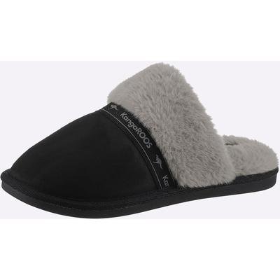 Hausschuh KANGAROOS, Damen, Gr. 40, schwarz, Textil, Schuhe Hausschuh