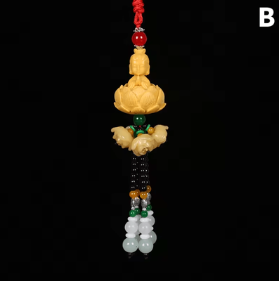 Inspire Curations HarmonyPixiu Buddha Rearview Mirror Pendant b