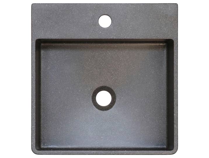 Linea Natura Waschbecken, Schwarz, Stein, 42x13x42 cm, Badezimmer, Waschbecken & Armaturen, Waschbecken