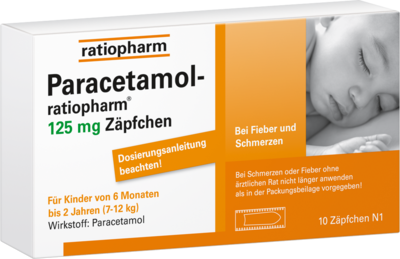 ratiopharm GmbH PARACETAMOL-ratiopharm 125 mg Zäpfchen 10 st 03953580